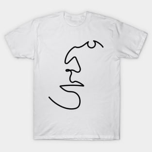 Poker Face | One Line Drawing | One Line Art | Minimal | Minimalist T-Shirt